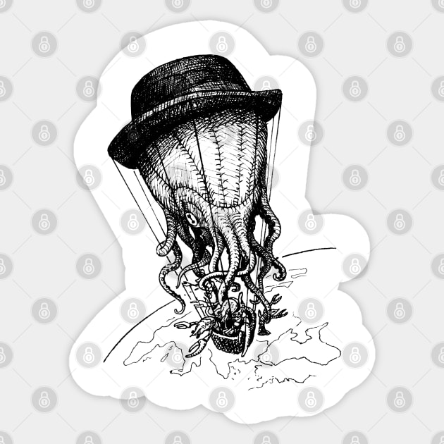 Mr. Krakebaloon Sticker by algestraart